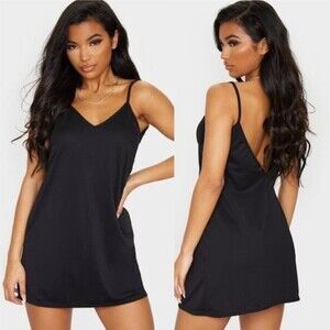 Prettylittlething Strappy Detail Backless slip Dress